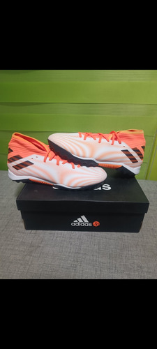 Tenís Tacos Futbol adidas Nemesis.3 Naranjas Originales 