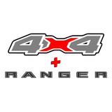 Calca Calcomanía Sticker Ford Ranger 4x4 2019 + Tapa Paq