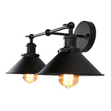 Lámpara De Baño Lmsod, 2 Luces, Estilo Vintage, Industrial,