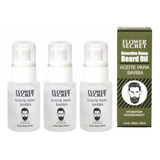 Aceite Para Barba Hidratante Hombres Flower Secret Pack X3