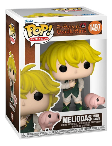 Funko Pop Meliodas Y Hawk #1497 The Seven Deadly Sins