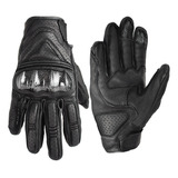 Guantes De Moto Retro Garbon Fiber, Guantes De Moto De Piel