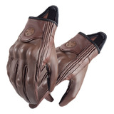 Vintage Men Ladies Motorcycle Gloves Leather Motocicle