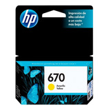 Cartucho De Tinta  Hp 670 Original Cz116al Amarillo