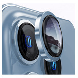 Protector Cámara Para iPhone 15 Pro / 15 Pro Max - Aluminio Color Azul Claro