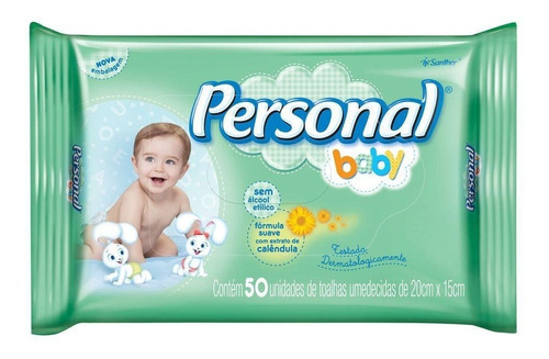 Lenço Toalha Umedecida Personal Soft & Protect 50un C/ 4