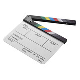 Pizarra De Cine Clap Board, Seca En Color Con Bolígrafo Y Ro