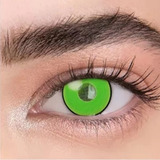 Lentes De Contacto Verde Limon Brillante + Liquido + Estuche