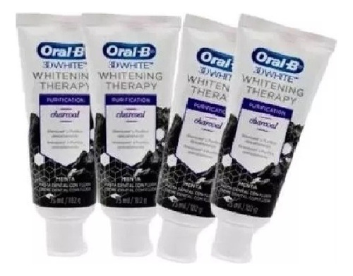 Kit De 4 Pastas Dentales 3d White Charcoal Oral B