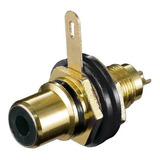 Conector Rca Jack Ficha Hembra Chasis Panel - Negro