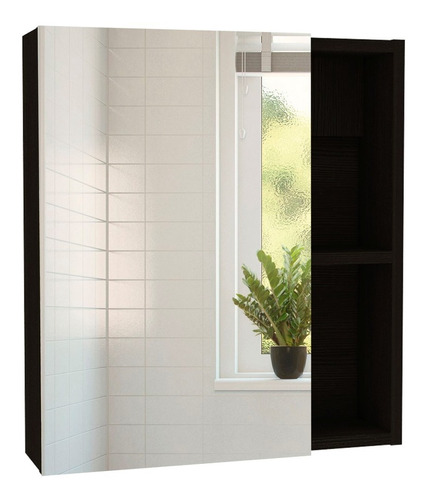 Gabinete De Baño Labell Wengue Color Del Mueble Negro