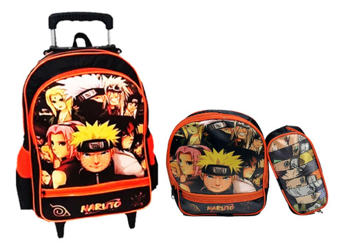 Mochilla Naruto Uzumaki Bolsa Infantil Escolar Menino