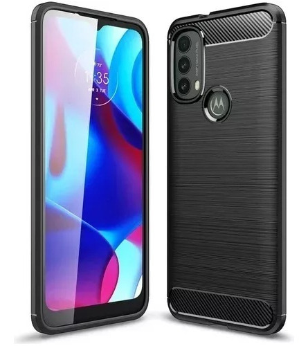 Funda Antigolpe Tpu Carbono Para Moto E30 E40 E7 Plus