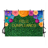 Fiesta De Cumpleaños De Fondo De Foto De Pared De Hierba