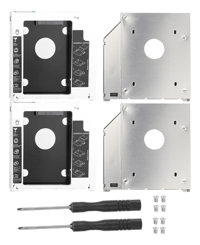 2 Fundas Adaptadoras De Dvd Ssd Hdd Caddy Optical Drive Bay,