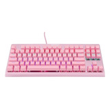 Teclado Mecanico Eyooso Z-77 Rosa-metal | Rgb | Blue Switch