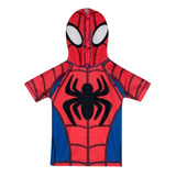 Remera Niño Proteccion Solar Uv Spiderman Con Mascara Marvel