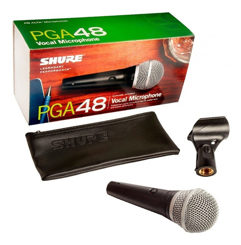 Microfone Shure Pga48 Pga 48lc Nota Fiscal 2 Anos Garantia