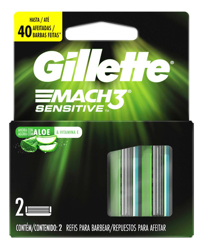 Repuestos Maquina Gillette Mach3 Sensitive X2 Unidades