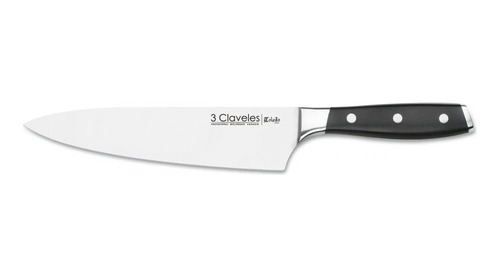 Cuchillo Tres Claveles Forjado Cocinero Toledo 20 Cm