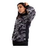 Polerón Polar Crew De Mujer Spitfire Camo Gris Negro