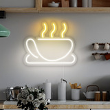 Painel Luminoso Neon Led Café Luminária Cozinha Decoração