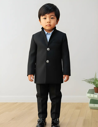 Abrigo Cuello Mao Gabardina Gruesa Mezcla De Lana Para Niño | Envío gratis