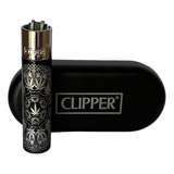 Encendedor Clipper Metal Recargable Colección Weed Mandala