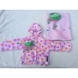 Campera Nena Polar + Manta Frasadita Sapito Bebe 3 A 6 Meses