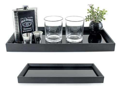 Bandeja Espelhada Para Decoração Mesa Bar Bebidas Luxo 38cm