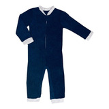 Pijama Azul Bebé Mameluco Microfibra Suave Baby Inc
