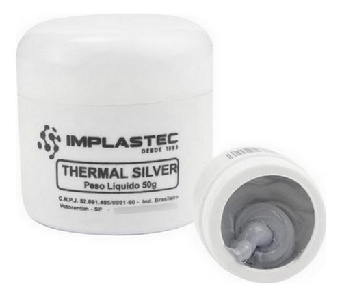 Pasta Térmica Thermal Silver C/ Prata Implastec Pote 50g