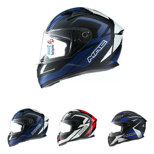 Jm Nuñez Casco Integral Moto Mac Speed Suzuka Bond  