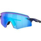 Gafas De Sol Oakley Encoder Blue Colorshift Prizm Sapphire, Color Azul Cian Mate, Varillas De Cambio De Color, Color Cian Mate, Diseño Liso