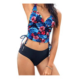 Tankini Mujer Traje De Baño Bañadores Completo Dos Piezas