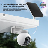 Kit Ezviz Camara De Seguridad Domo Wifi Con Bateria Y Memoria 32gb + Panel Solar 6w