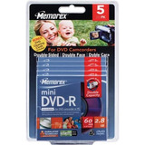Paquete De Blíster Memorex 4x Mini Dvd-r, 5 Paquetes