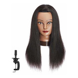 Maniqui Cabeza Cabello Natural #2 Negro 55 Cm