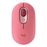 Mouse Logitech Pop 910-006551 Emoji Personalizable Rosa