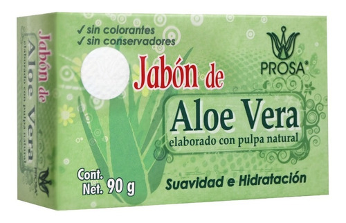 Jabón De Aloe Vera Prosa Suavidad E Hidratación