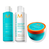 Combo Moroccanoil Repair Shampoo + Acondicionador + Mascara