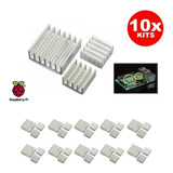 10x Kit C/ 3 Dissipadores De Calor P/ Raspberry Pi 3 B B+