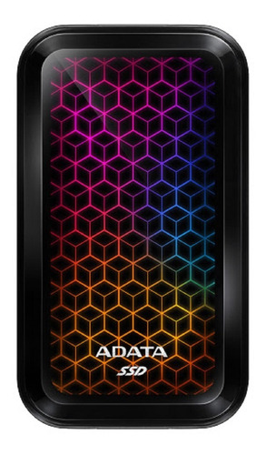 Disco Externo Estado Solido Adata 1 Tb Rgb Negro 3.2 Tipo C