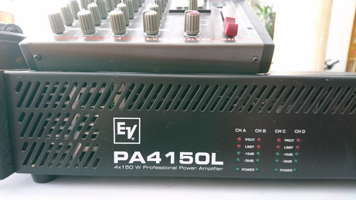 Amplificador Profesional Ev Pa4150l 4x150 W 
