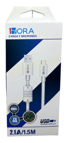 Lote 10 Pzs Cable 1.5m Usb Tipo C 2.0 1hora Cab150 Mayoreo 