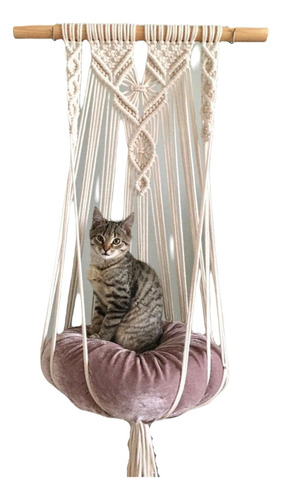 Cama Hamaca Para Gatos Cucha Camita Gatitos Macramé 