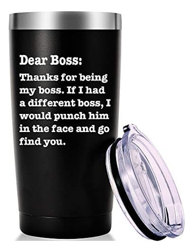 Thanks For Being My Boss Travel Mug Tumbler.boss Day Gi...