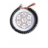 Pulsera Tibetana Negra, Nudos De La Suerte, Protección