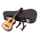 Modelo De Guitarra En Miniatura Con Soporte Y Estuche 1/12