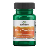 Swanson Betacaroteno 100 Softgels Sabor Sin Sabor